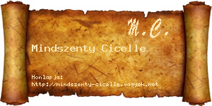 Mindszenty Cicelle névjegykártya